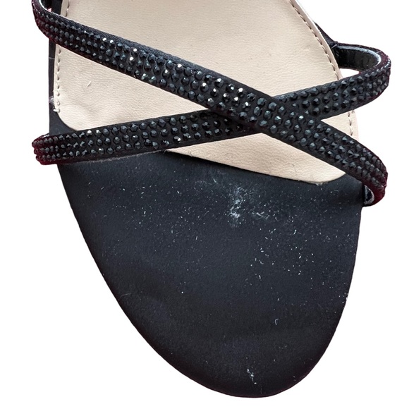 Jewel Badgley Mischka Omari I Sandal in Black Satin Size 10. Worn once - Picture 3 of 9